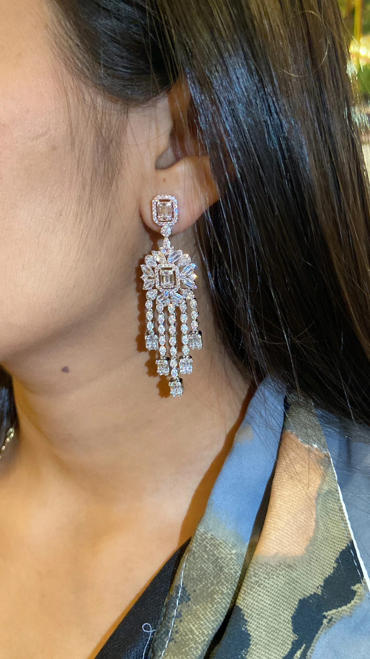 Marquise Cluster cocktail earrings - Image 2