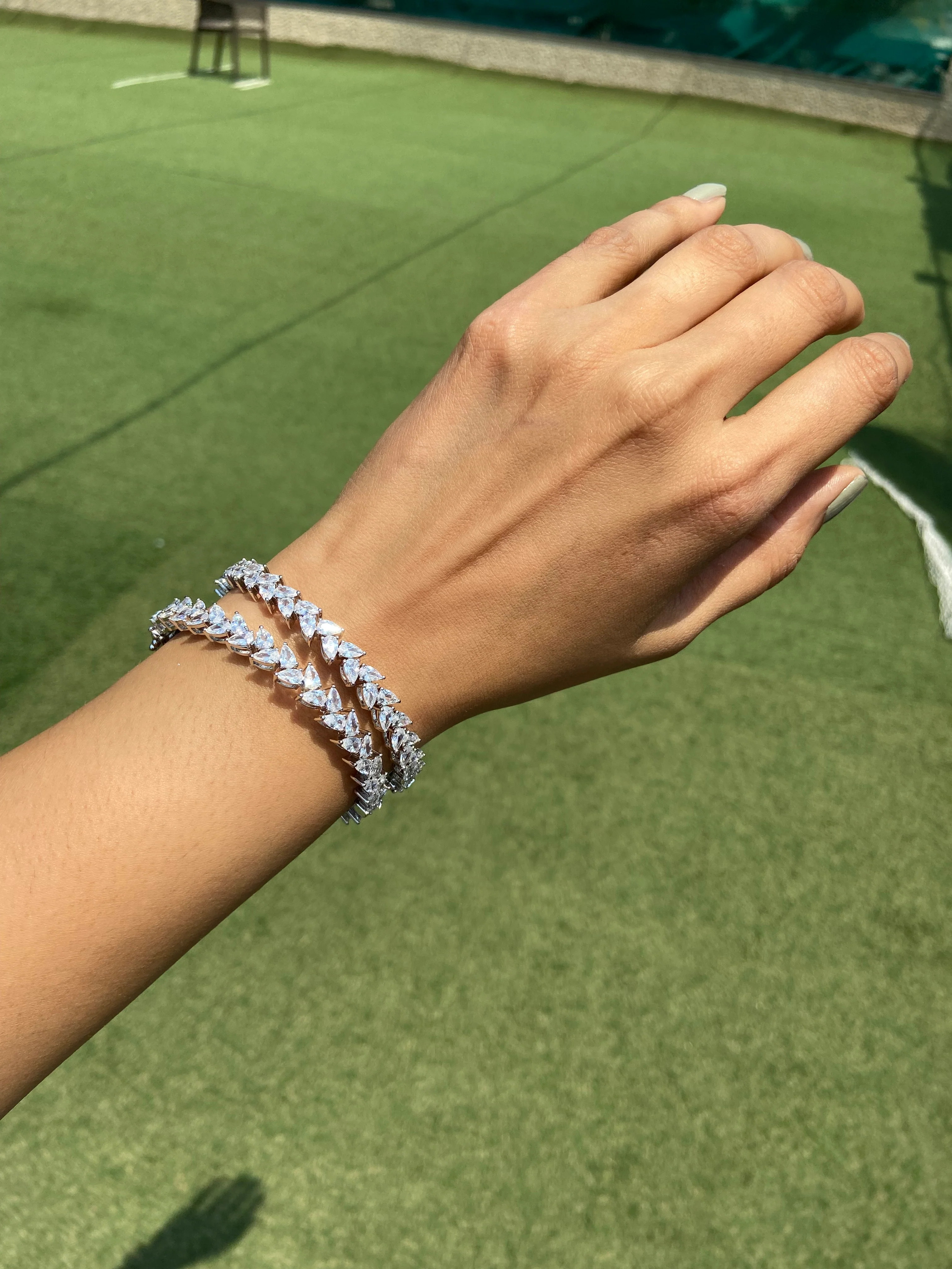MARQUISE DIAMOND BANGLES (OPENABLE) PAIR - Image 8