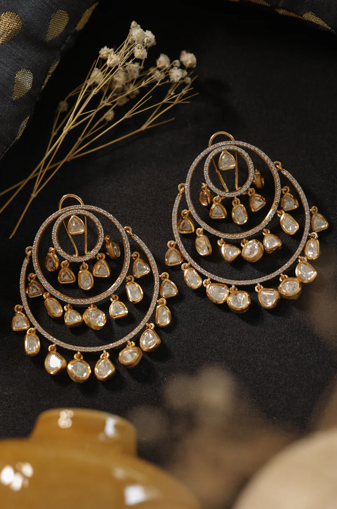 DANGLING CHAND EARRING - mini & large - Image 3