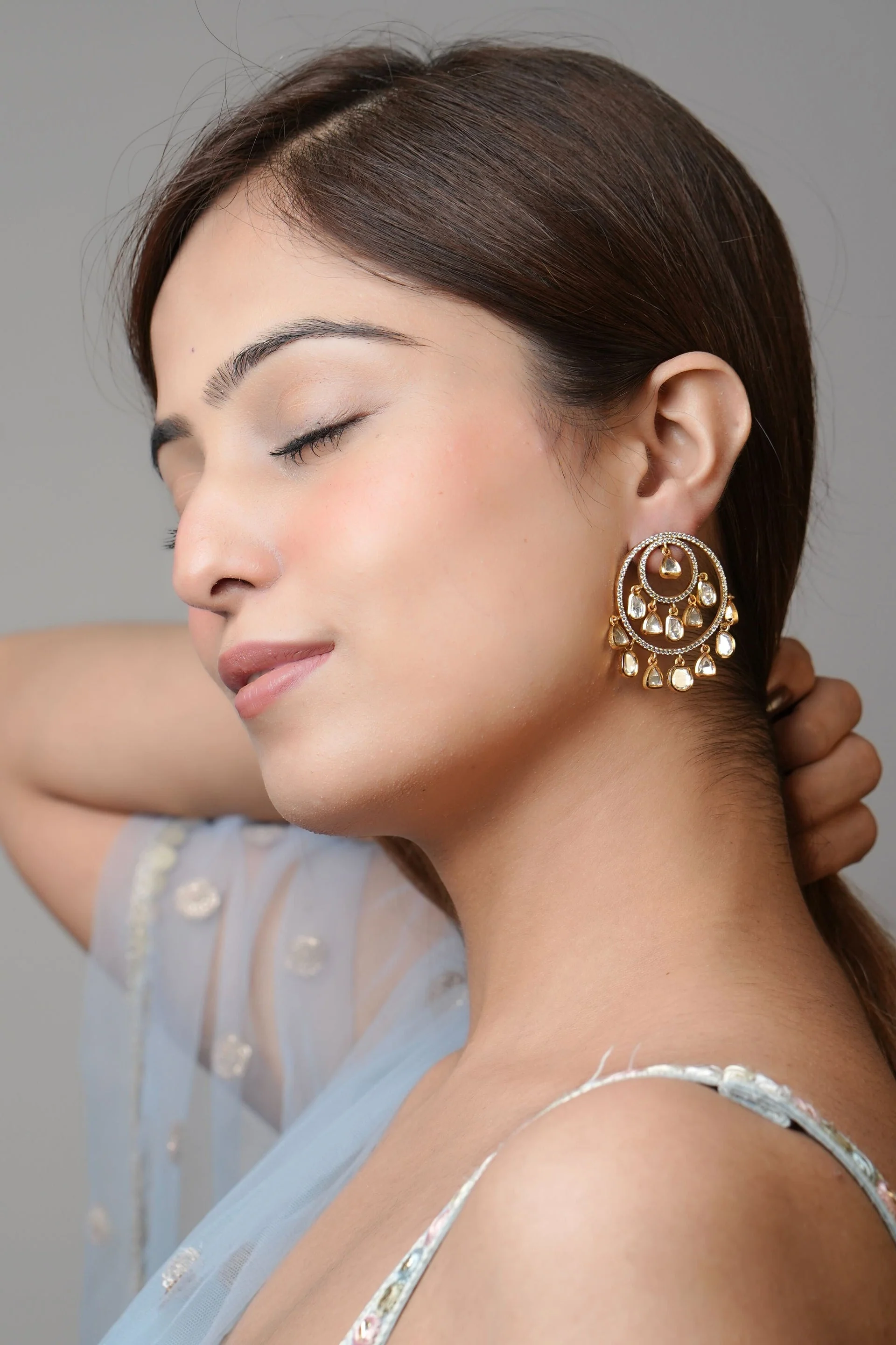 DANGLING CHAND EARRING - mini & large - Image 8