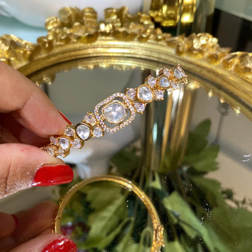 MOISSANITE POLKI DELICATE BRACELET