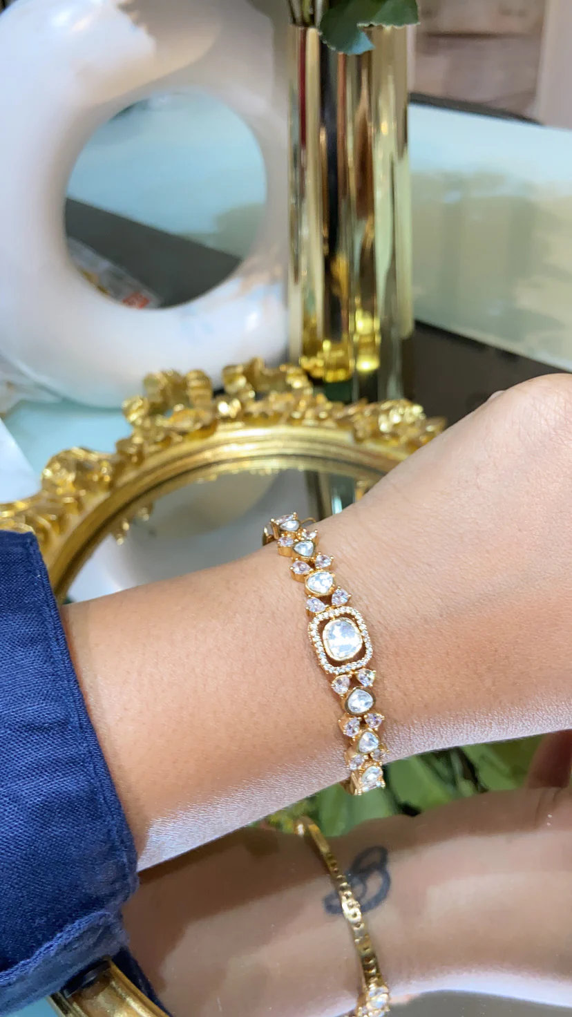MOISSANITE POLKI DELICATE BRACELET - Image 2