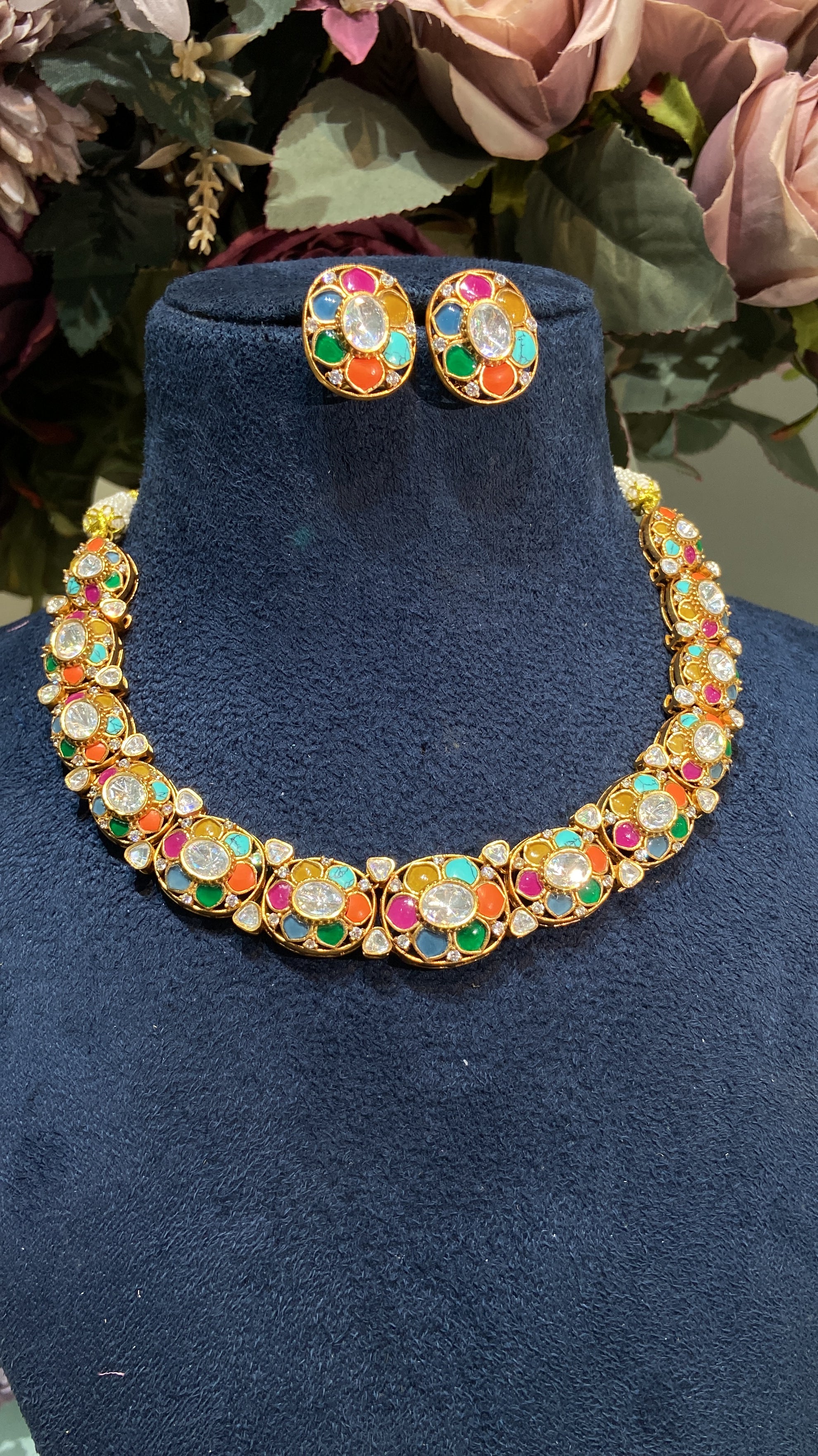 NAVRTANA MOISSANITE POLKI SET - Image 2