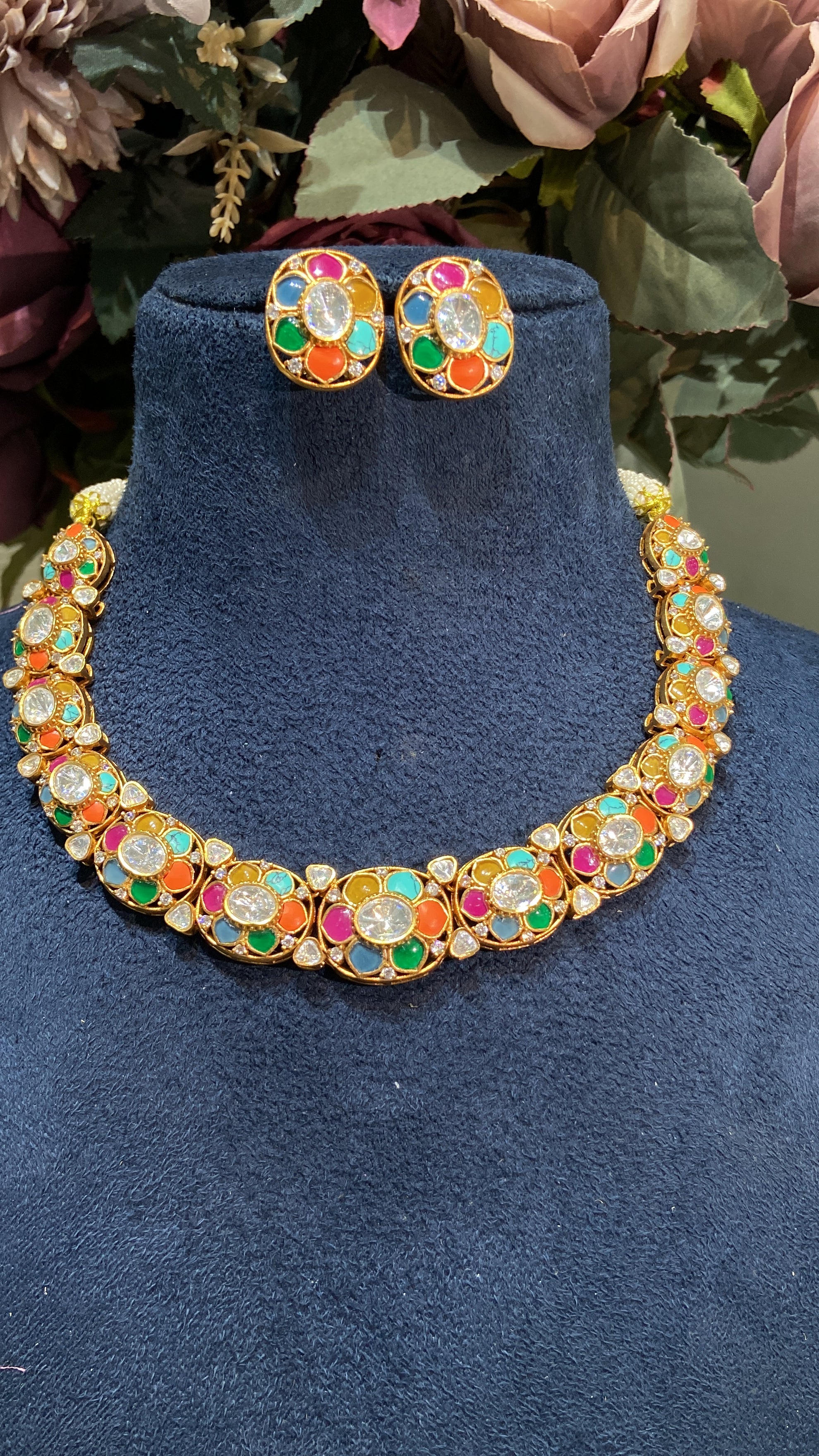 NAVRTANA MOISSANITE POLKI SET - Image 3
