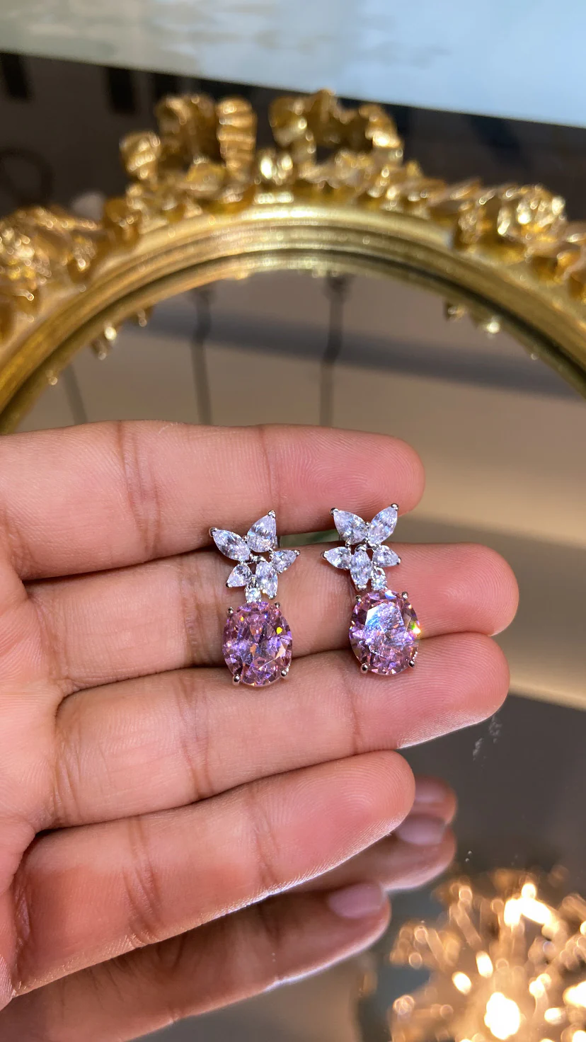 OVAL DROP COLOUR EARRING - Image 2