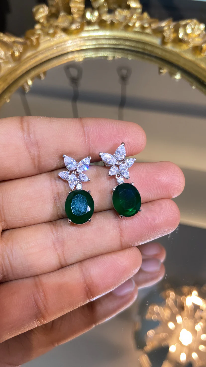 OVAL DROP COLOUR EARRING - Image 4