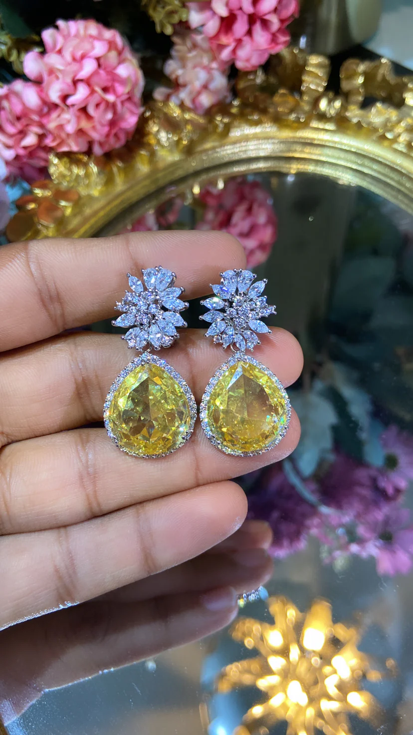 Pastel pop diamanté cocktail earrings - Image 6