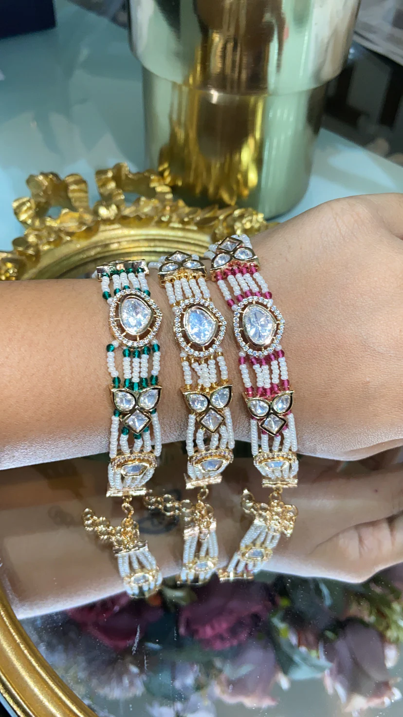 Pearl Polki bracelet - Image 2