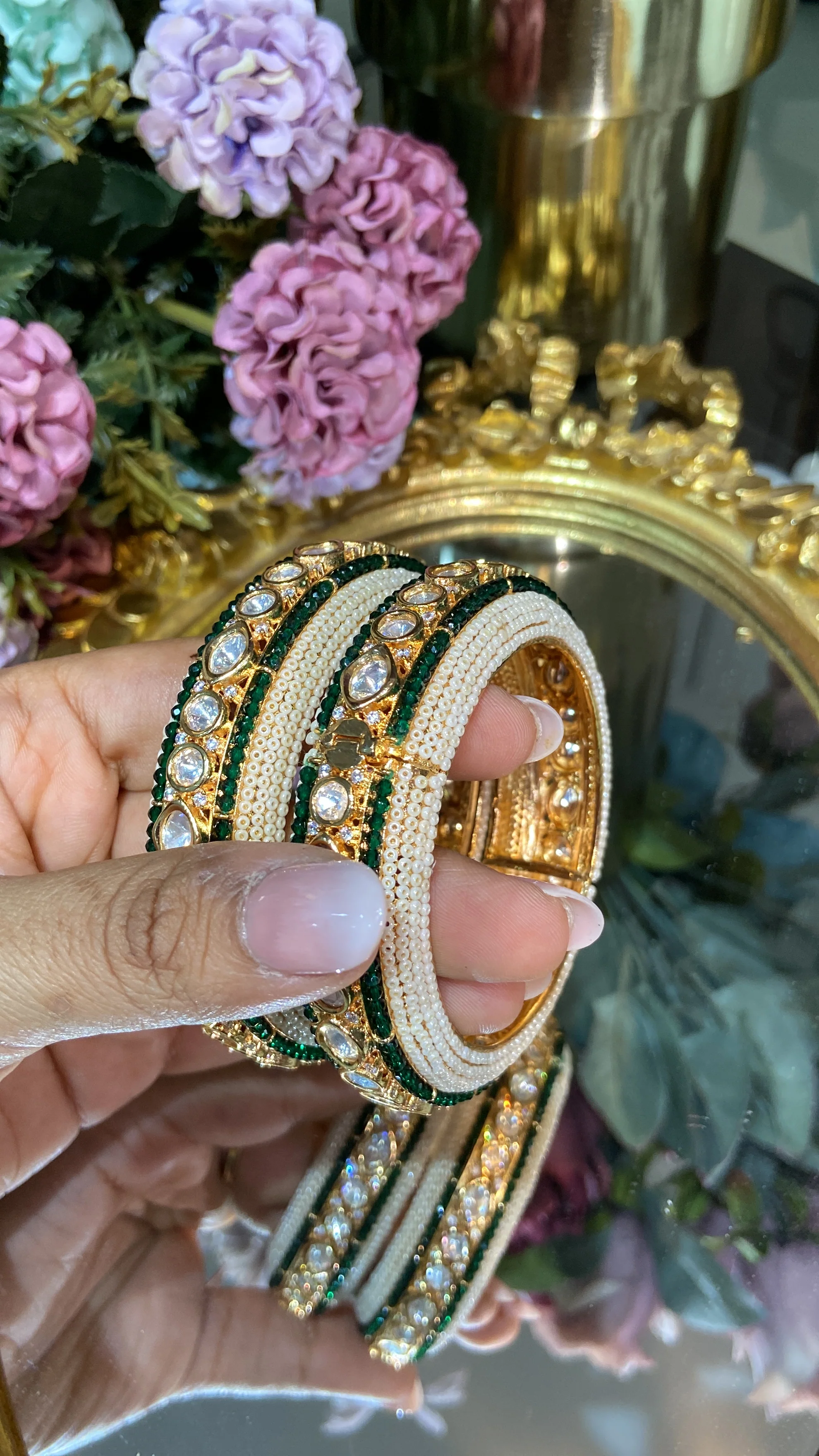 PEARL POLKI KADA / RED GREEN - Image 6