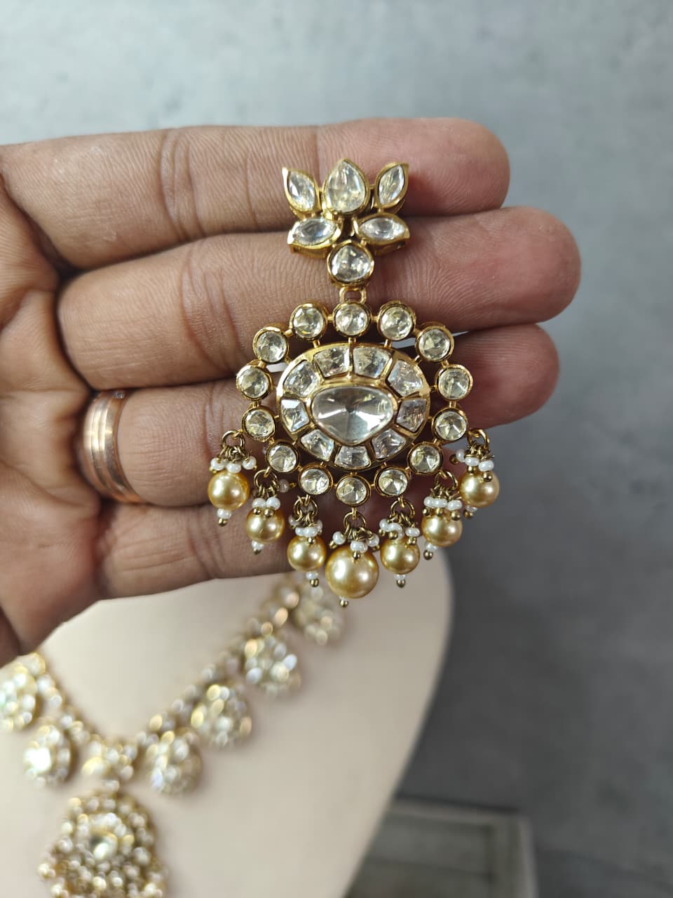PRERNA 2.0 MOISSANITE POLKI NECKLACE SET - Image 3
