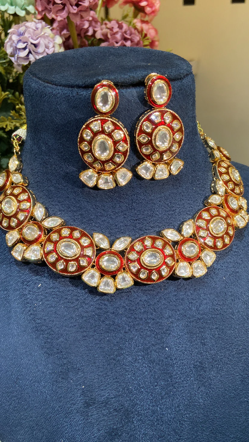 Prerna POLKI KUNDAN NECKLACE SET - Image 2