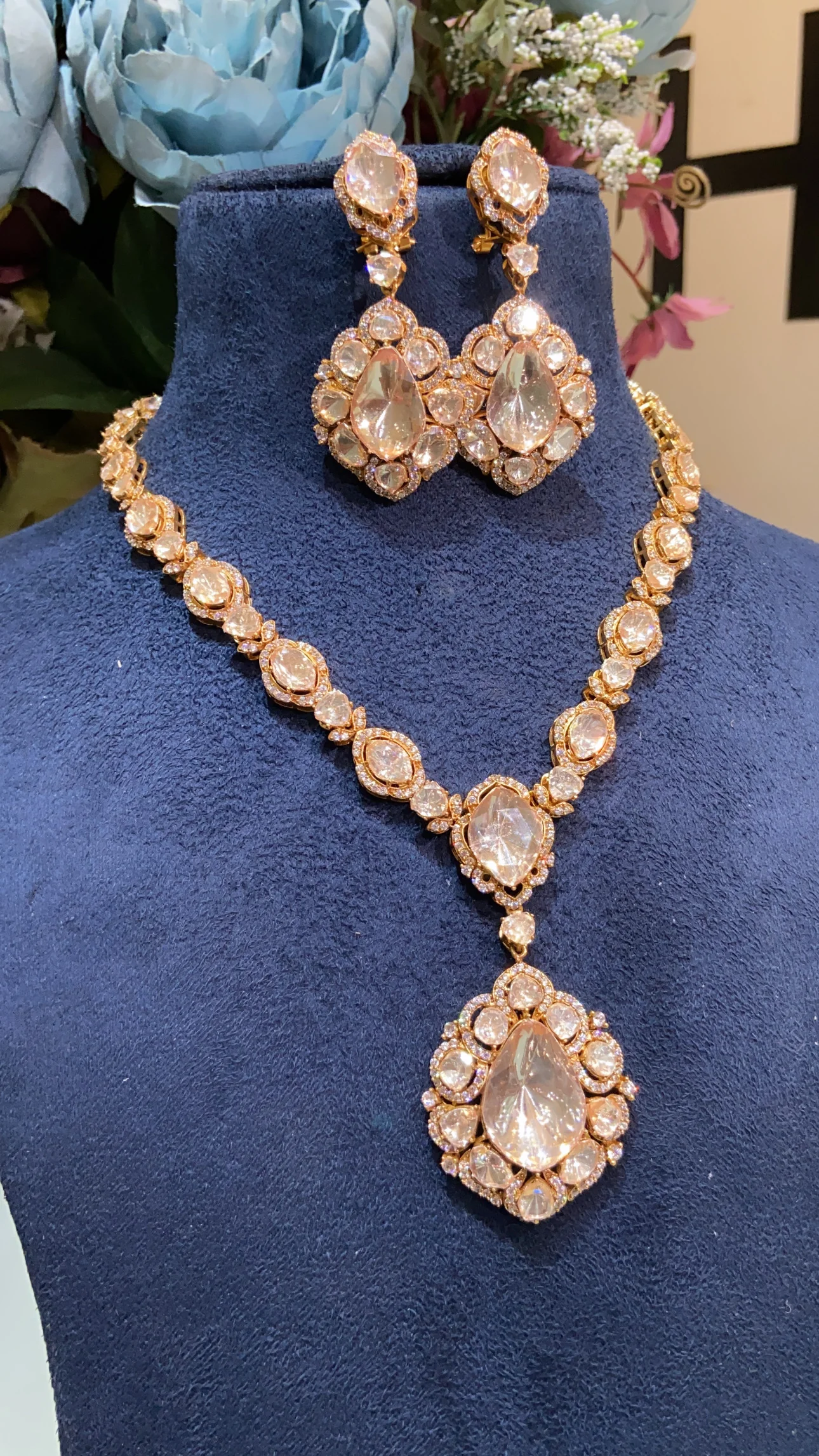 RICH Festive evergreen polki necklace set - Image 2