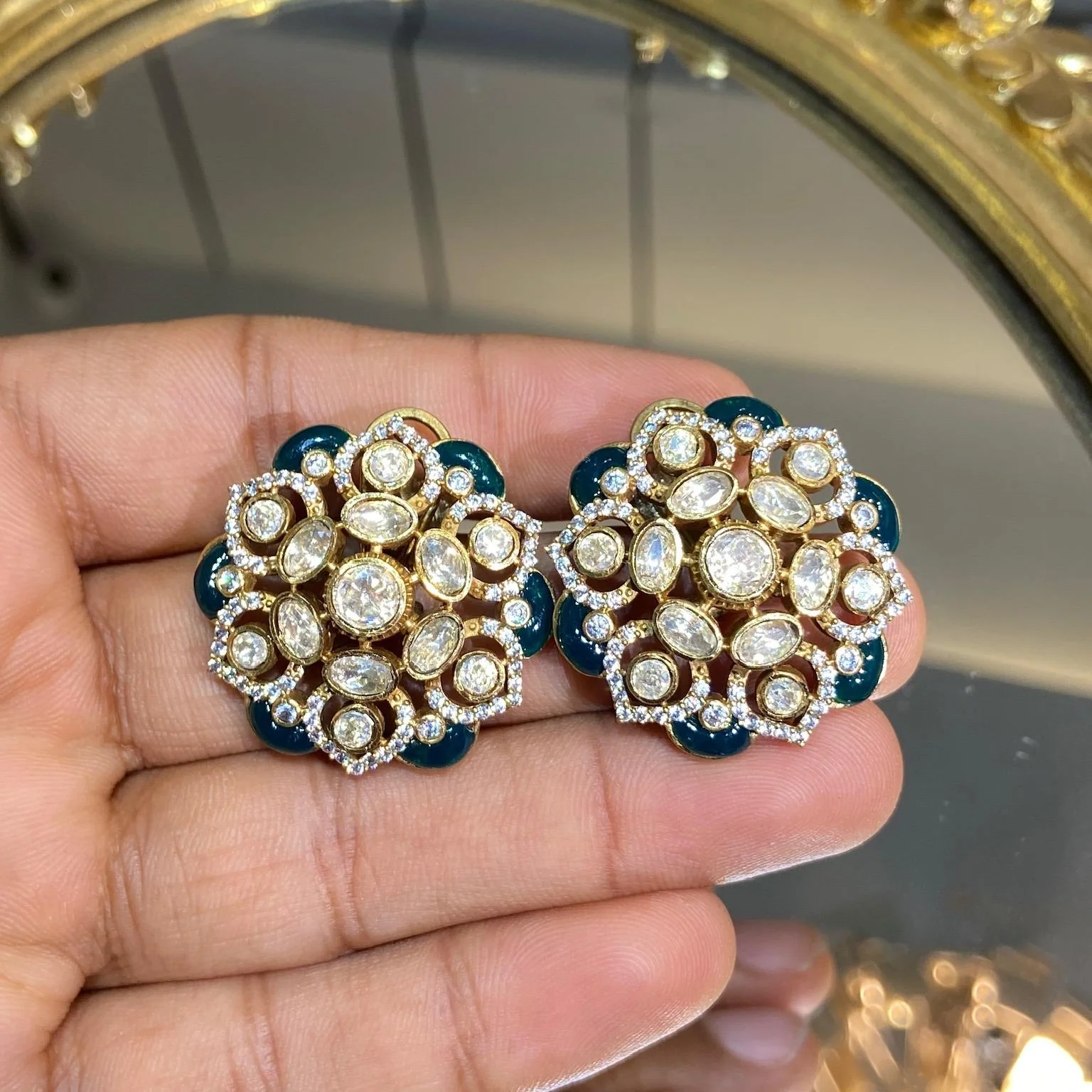 Royal Floral Mandala Studs