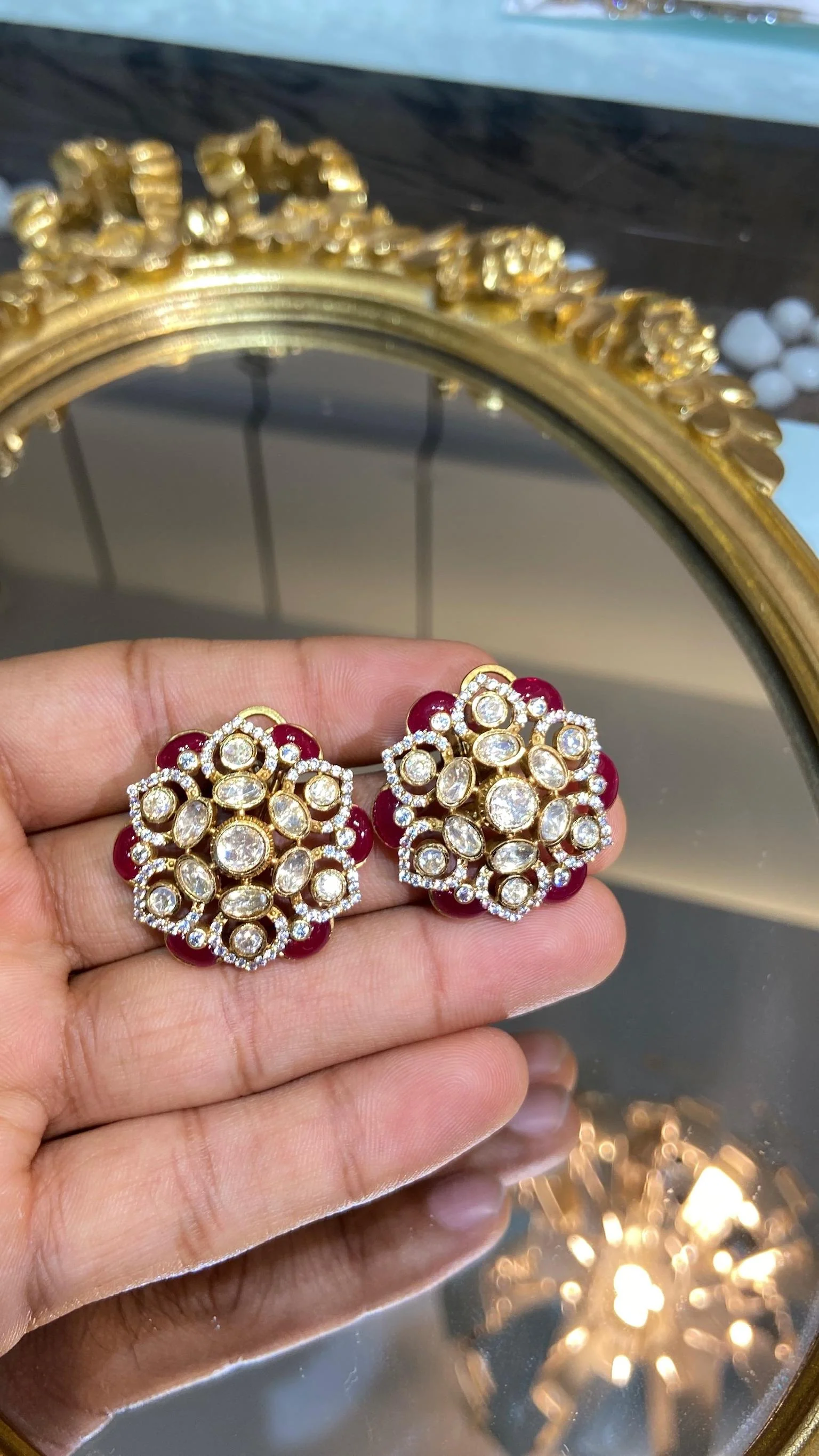 Royal Floral Mandala Studs - Image 3