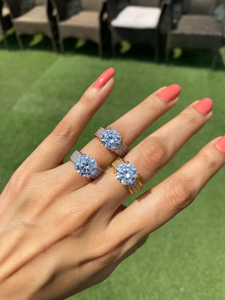 3 Ct Solitaire band ring (Get a FREE GIFT) 💍 - Image 3