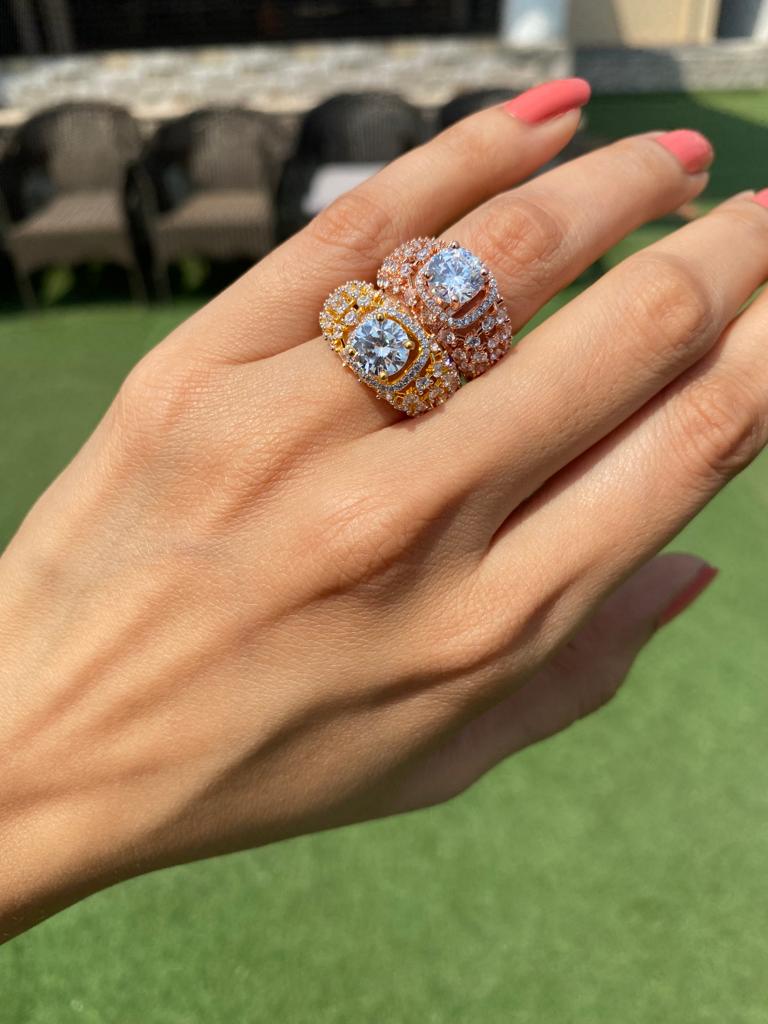 Best seller solitaire ring with mesh band ❄️ - Image 3