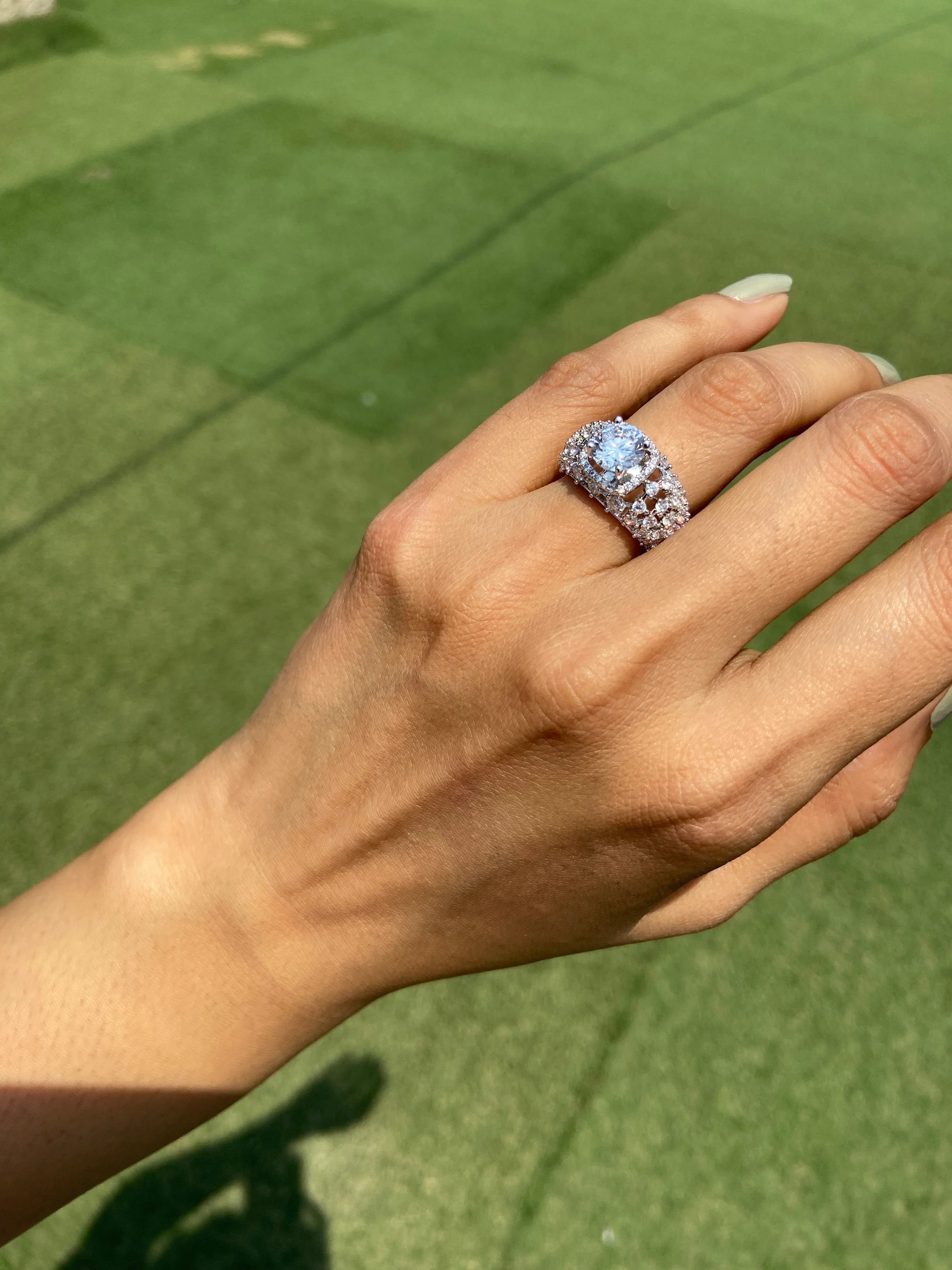 Best seller solitaire ring with mesh band ❄️ - Image 6