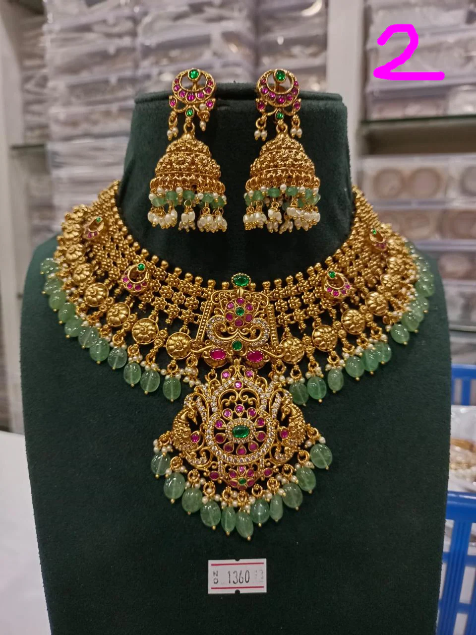 SOUTH INDIAN NAKSHI NECKLACE SETS (EXCLUSIVE) - Image 2