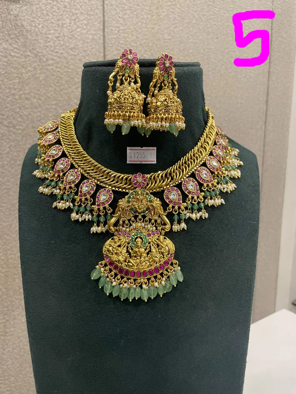 SOUTH INDIAN NAKSHI NECKLACE SETS (EXCLUSIVE) - Image 5