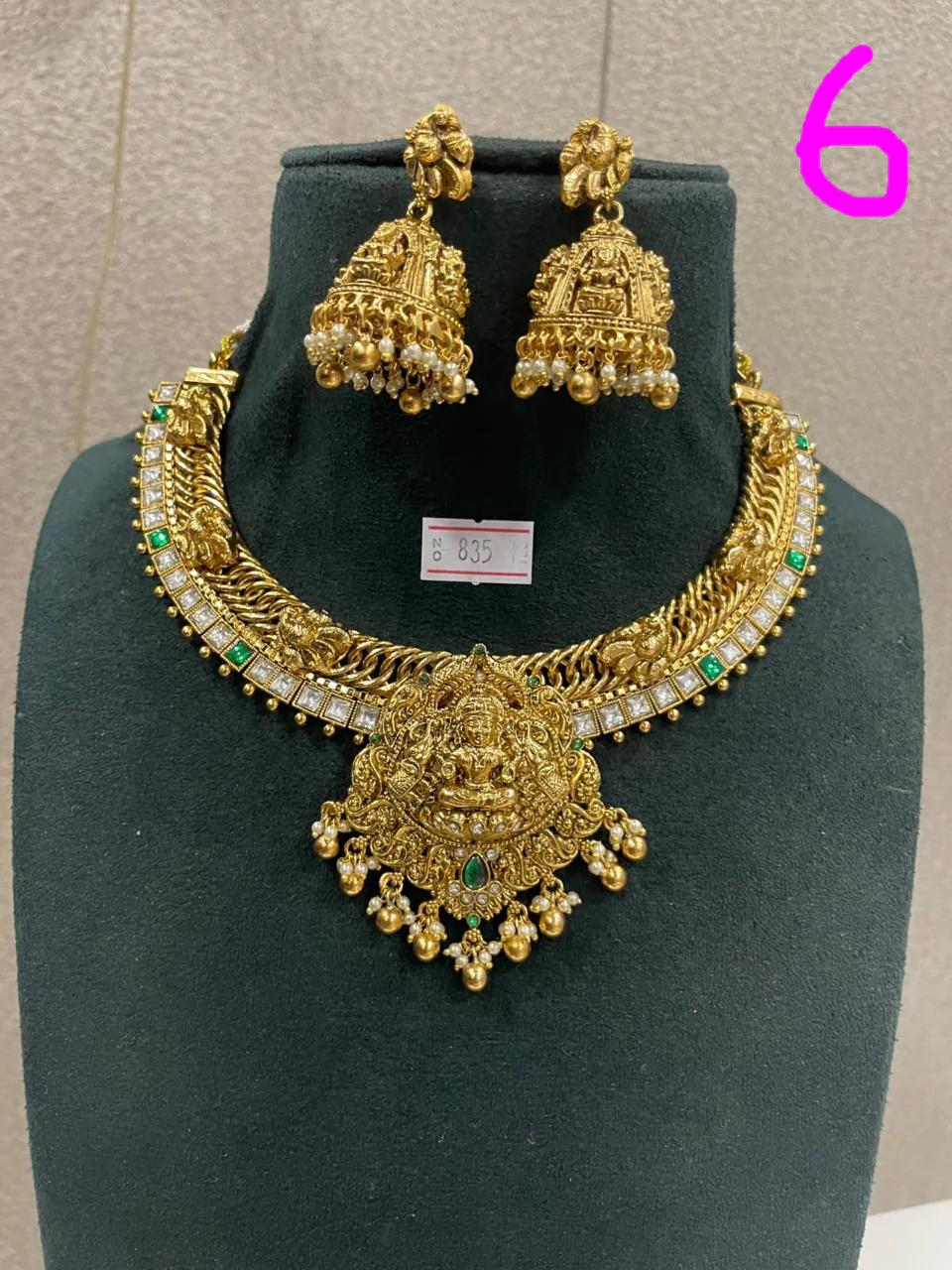 SOUTH INDIAN NAKSHI NECKLACE SETS (EXCLUSIVE) - Image 6