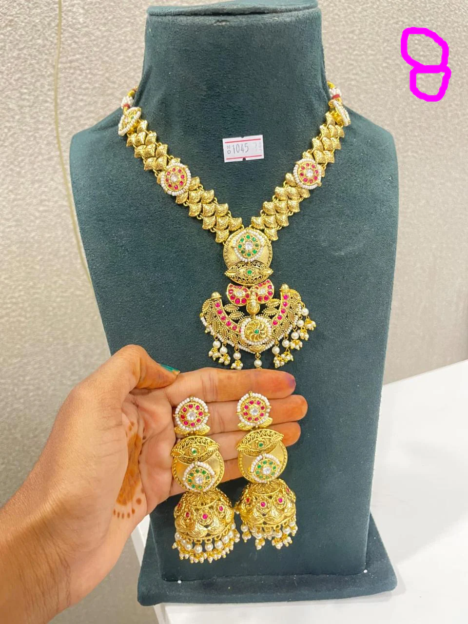 SOUTH INDIAN NAKSHI NECKLACE SETS (EXCLUSIVE) - Image 8