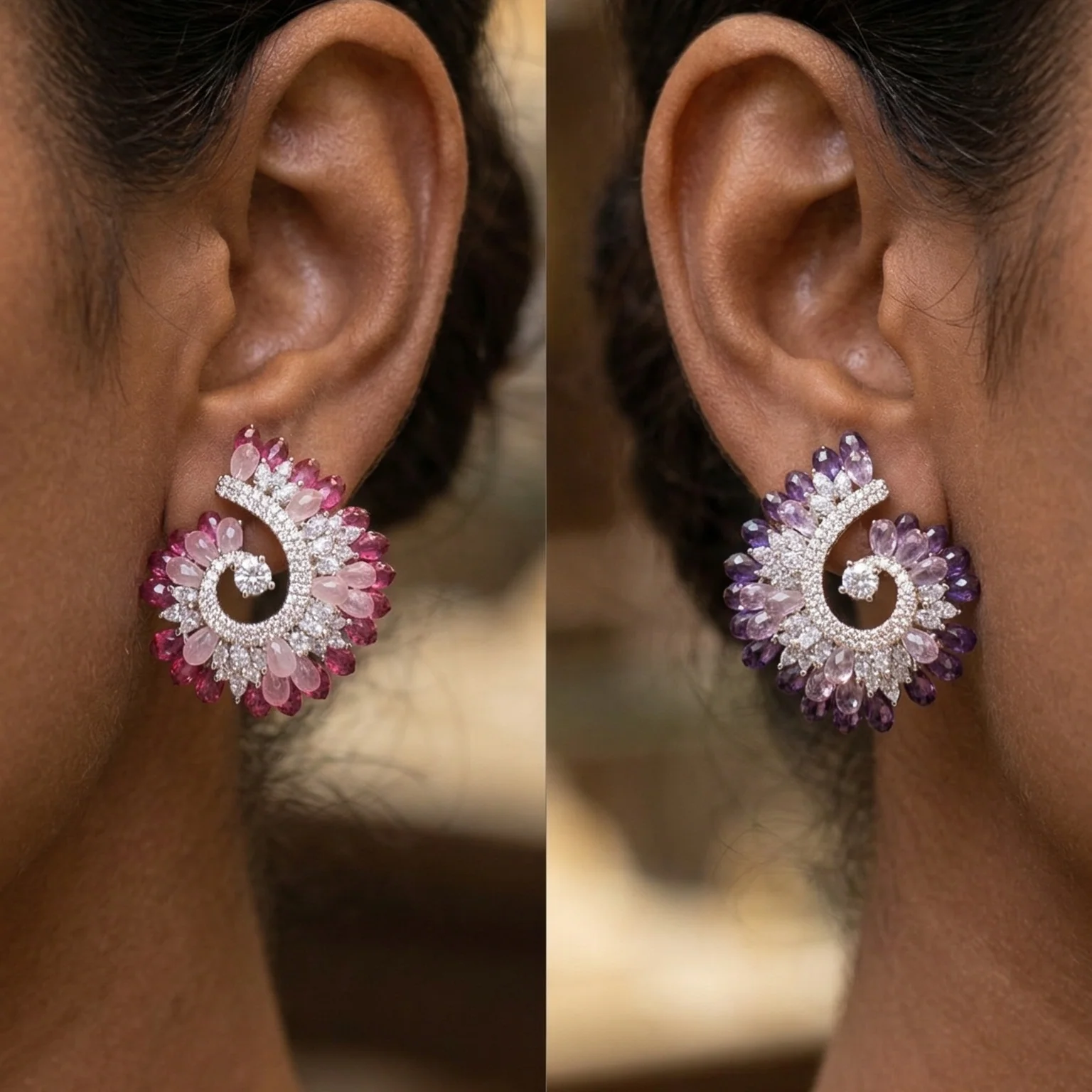 Sparkle Spiral Earrings - Image 4