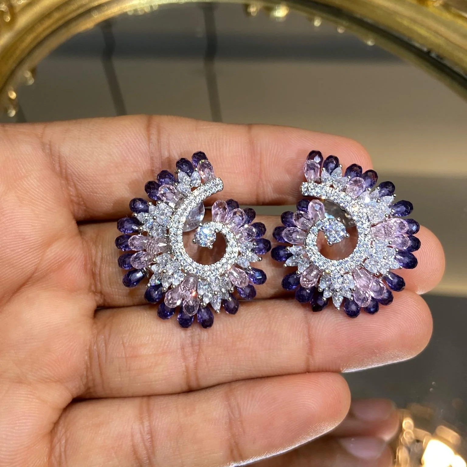 Sparkle Spiral Earrings - Image 5