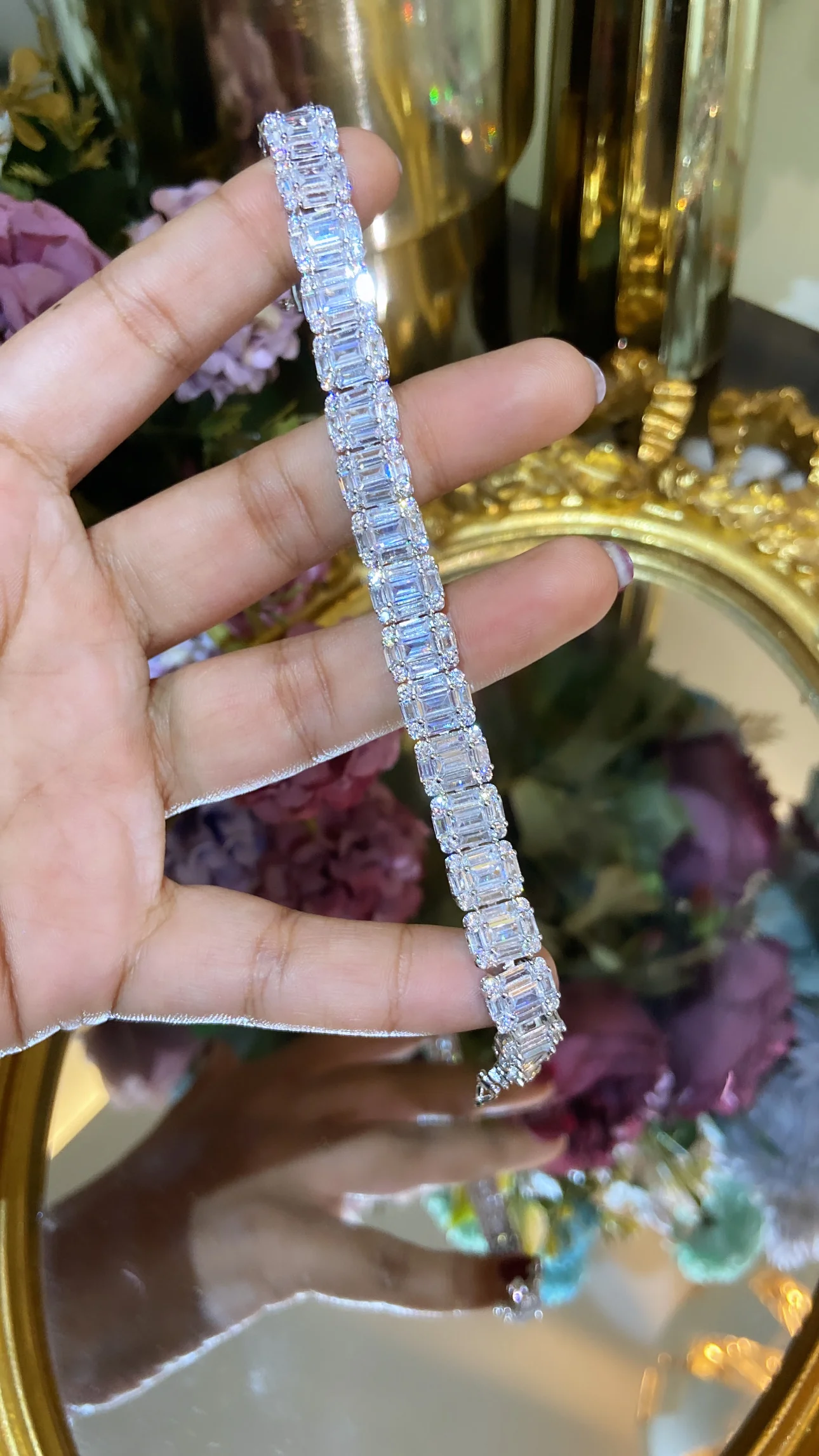 Statment Cluster Tennis Bracelet - Image 2