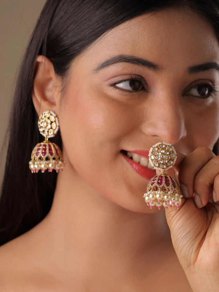 TATHA MOISSANITE POLKI JHUMKIS - Image 4
