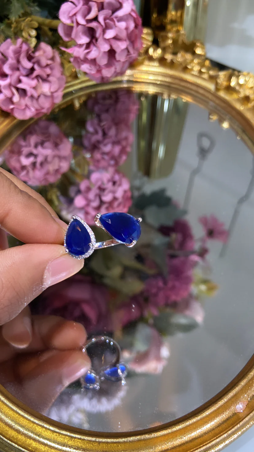 Tear Drop Adjustable ring 🩶 - Image 4