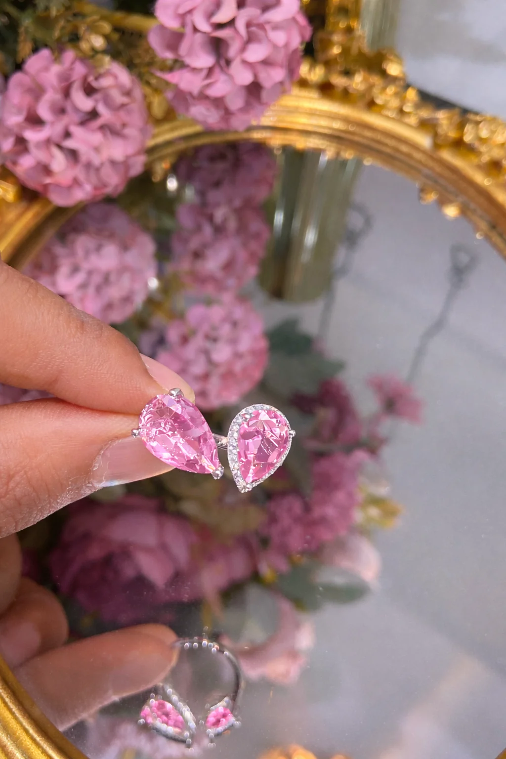 Tear Drop Adjustable ring 🩶 - Image 5