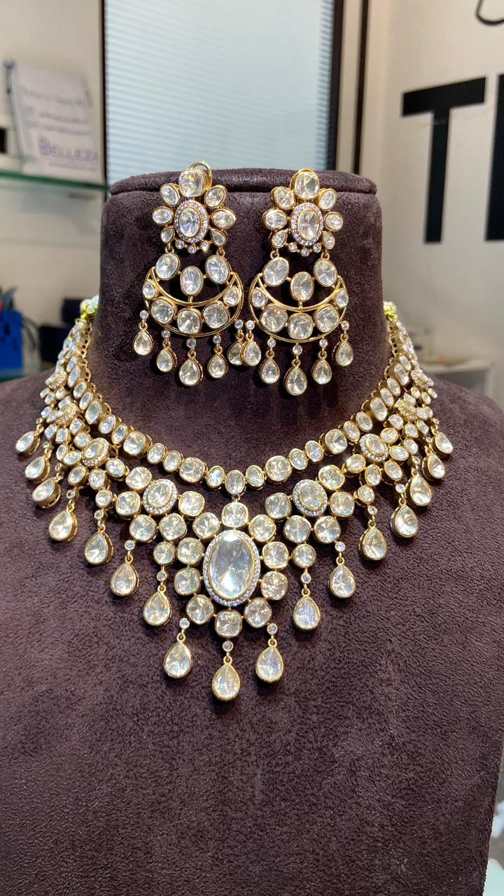 THE NOOR MAHAL MOISSANITE POLKI SET - Image 2