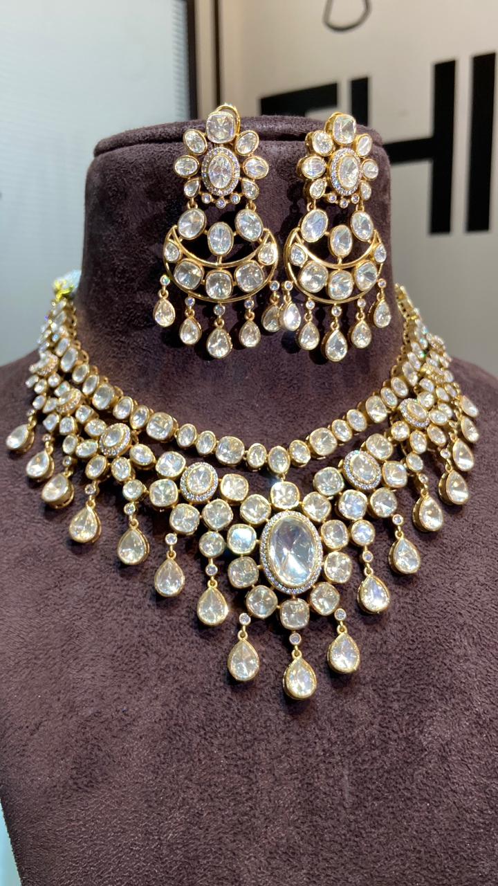 THE NOOR MAHAL MOISSANITE POLKI SET - Image 3